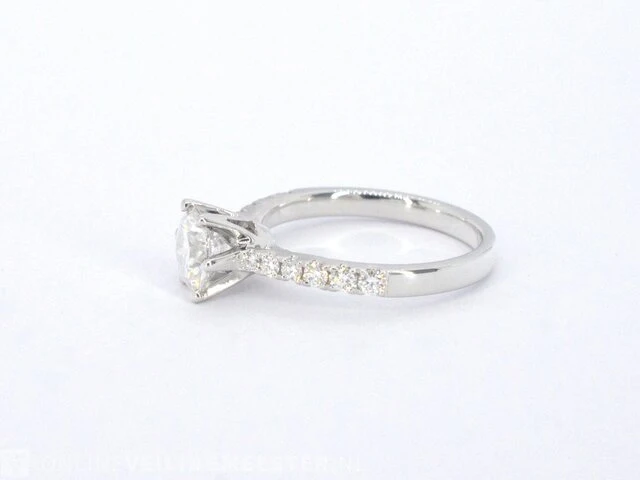 Witgouden ring met een diamant van 1.00 carat - afbeelding 4 van  8