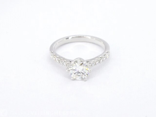 Witgouden ring met een diamant van 1.00 carat - afbeelding 6 van  8