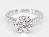 Witgouden ring met een diamant van 3.00 carat - afbeelding 1 van  7