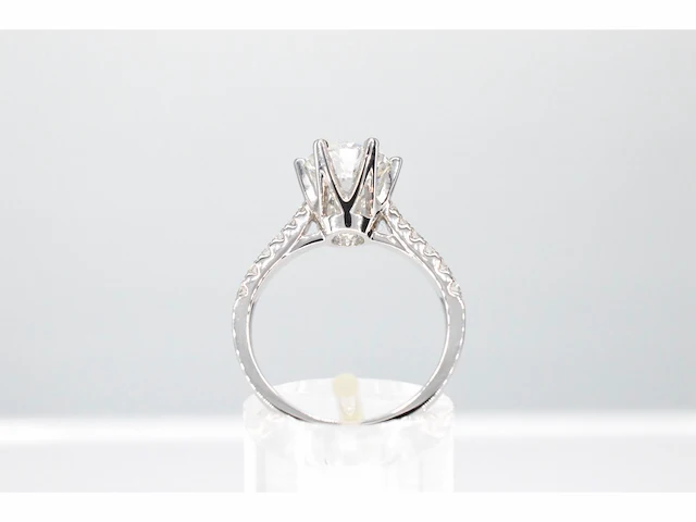 Witgouden ring met een diamant van 3.00 carat - afbeelding 5 van  7