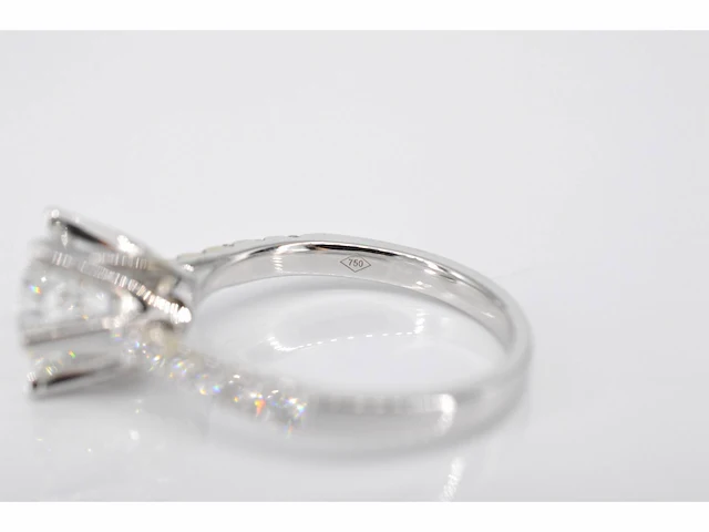 Witgouden ring met een diamant van 3.00 carat - afbeelding 7 van  7