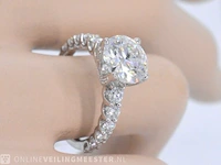 Witgouden ring met een diamant van 3.00 carat - afbeelding 3 van  9