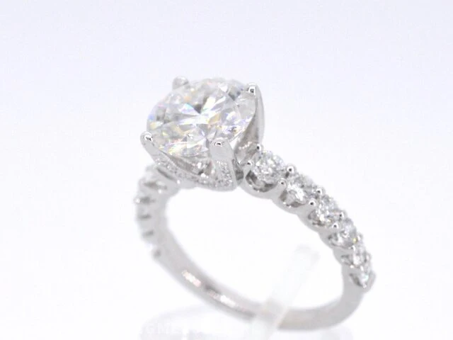 Witgouden ring met een diamant van 3.00 carat - afbeelding 4 van  9