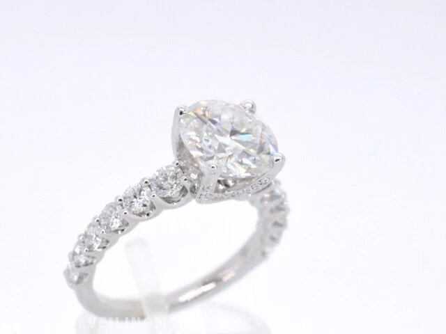 Witgouden ring met een diamant van 3.00 carat - afbeelding 5 van  9