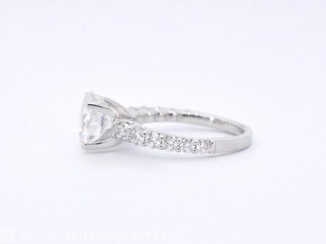 Witgouden ring met een diamant van 3.00 carat - afbeelding 6 van  9