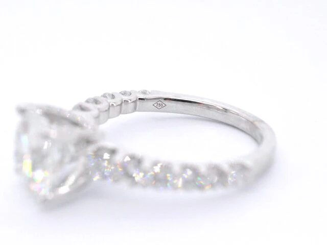 Witgouden ring met een diamant van 3.00 carat - afbeelding 9 van  9