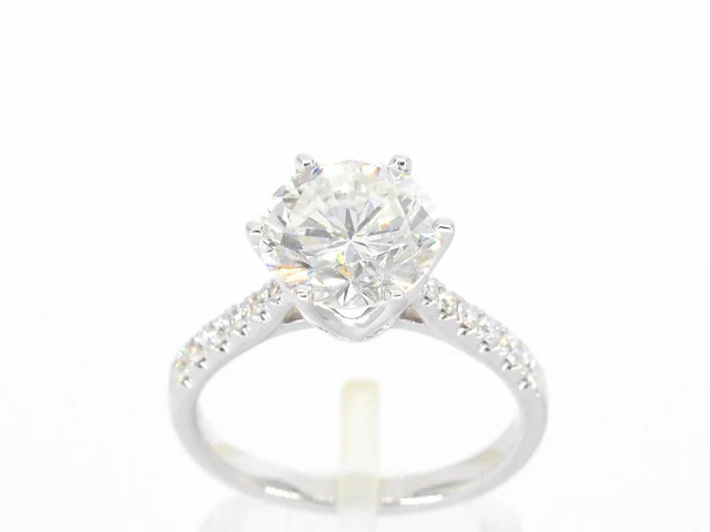 Witgouden ring met een diamant van 3.00 carat - afbeelding 4 van  8
