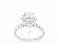 Witgouden ring met een diamant van 3.00 carat - afbeelding 4 van  8