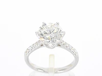 Witgouden ring met een diamant van 3.00 carat - afbeelding 3 van  7