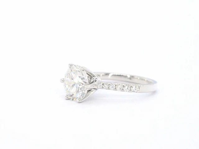 Witgouden ring met een diamant van 3.00 carat - afbeelding 4 van  7