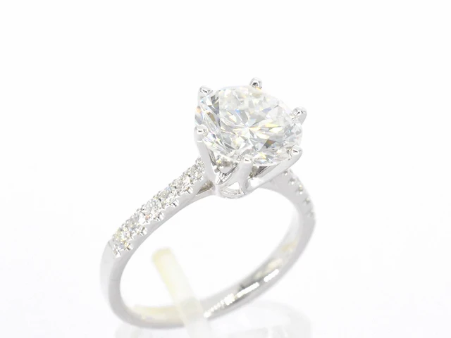 Witgouden ring met een diamant van 4.00 carat - afbeelding 5 van  10