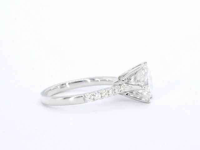 Witgouden ring met een diamant van 4.00 carat - afbeelding 6 van  10