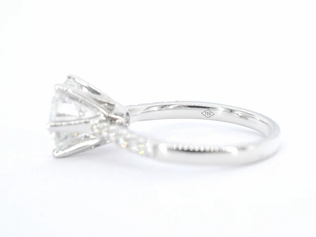 Witgouden ring met een diamant van 4.00 carat - afbeelding 10 van  10