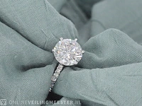 Witgouden ring met een diamant van 4.00 carat - afbeelding 10 van  10