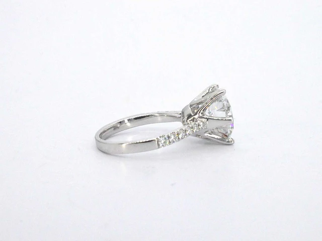 Witgouden ring met een diamant van 5.00 carat - afbeelding 2 van  11