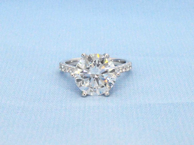 Witgouden ring met een diamant van 5.00 carat - afbeelding 3 van  11