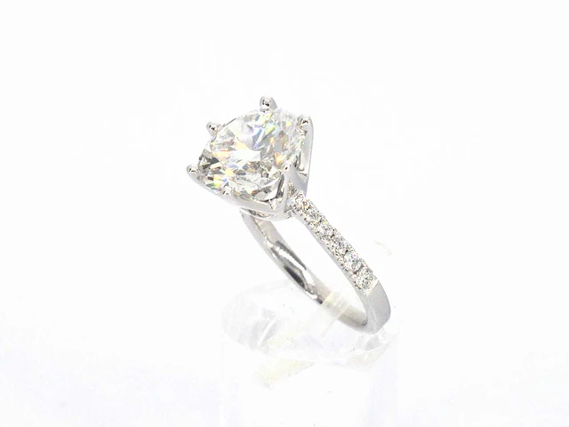 Witgouden ring met een diamant van 5.00 carat - afbeelding 6 van  11