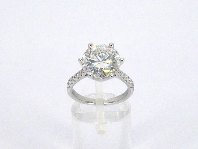 Witgouden ring met een diamant van 5.00 carat - afbeelding 8 van  11
