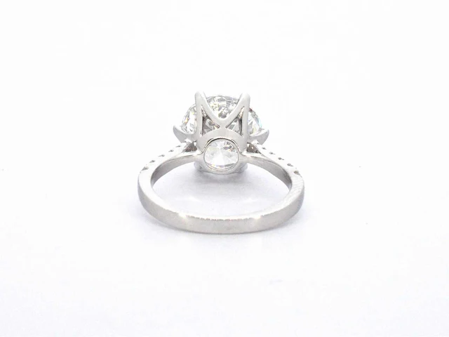 Witgouden ring met een diamant van 5.00 carat - afbeelding 9 van  11