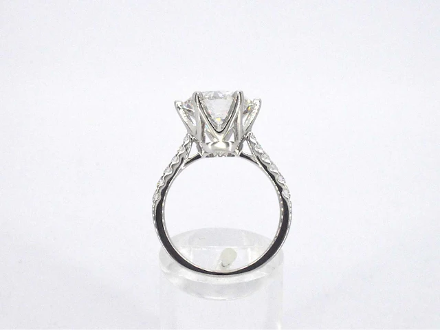 Witgouden ring met een diamant van 5.00 carat - afbeelding 10 van  11