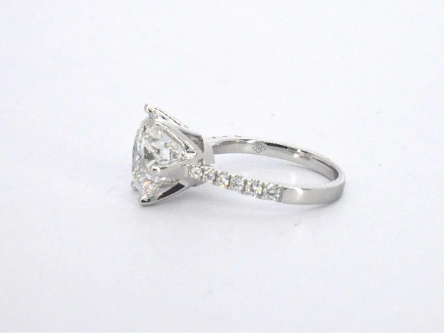 Witgouden ring met een diamant van 5.00 carat - afbeelding 11 van  11