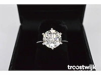 Witgouden ring met een grote briljant geslepen diamant van 4.02 carat - afbeelding 4 van  7