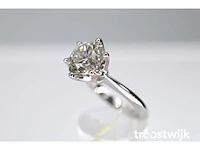 Witgouden ring met een grote briljant geslepen diamant van 4.02 carat - afbeelding 6 van  7