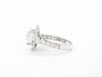 Witgouden ring met een grote natuurlijke diamant van 2.80 carat en briljanten - afbeelding 7 van  11
