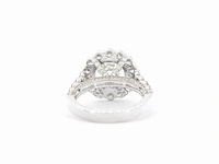 Witgouden ring met een grote natuurlijke diamant van 2.80 carat en briljanten - afbeelding 9 van  11