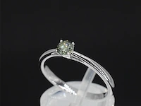 Witgouden ring met groene diamant - afbeelding 5 van  10