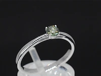 Witgouden ring met groene diamant - afbeelding 6 van  10
