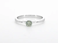 Witgouden ring met groene diamant - afbeelding 8 van  10