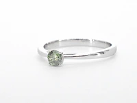 Witgouden ring met groene diamant - afbeelding 10 van  10