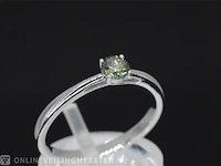 Witgouden ring met groene diamant - afbeelding 4 van  9
