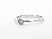 Witgouden ring met groene diamant - afbeelding 8 van  9