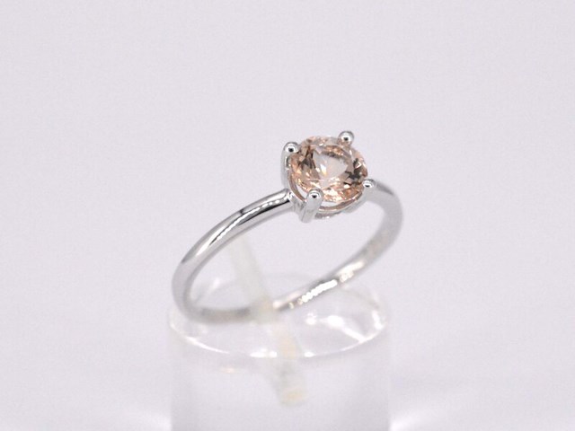 Witgouden ring met morganiet - afbeelding 7 van  11