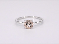 Witgouden ring met morganiet - afbeelding 8 van  11