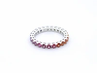 Witgouden ring met multicolour saffieren - afbeelding 10 van  10