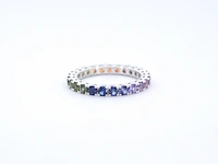 Witgouden ring met multicolour saffieren - afbeelding 10 van  12