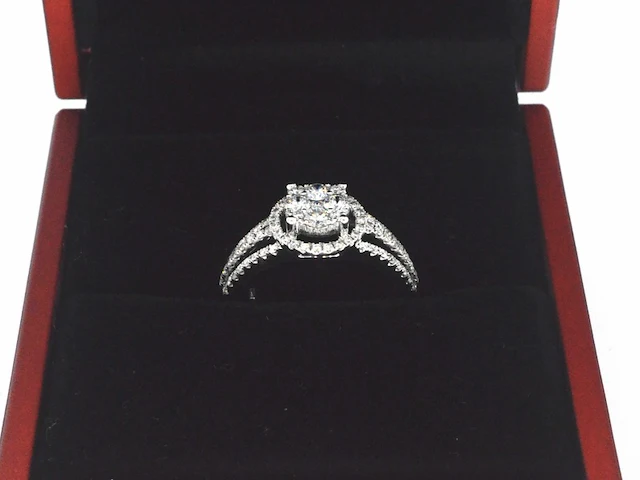 Witgouden ring met natuurlijk diamanten van 1.20 carat totaal - afbeelding 10 van  12