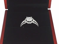 Witgouden ring met natuurlijk diamanten van 1.20 carat totaal - afbeelding 10 van  12