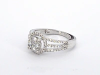 Witgouden ring met natuurlijk diamanten van 1.20 carat totaal - afbeelding 3 van  12