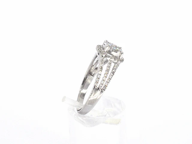Witgouden ring met natuurlijk diamanten van 1.20 carat totaal - afbeelding 4 van  12