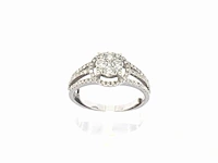 Witgouden ring met natuurlijk diamanten van 1.20 carat totaal - afbeelding 5 van  12