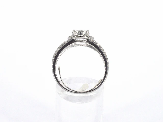 Witgouden ring met natuurlijk diamanten van 1.20 carat totaal - afbeelding 7 van  12