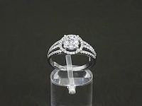Witgouden ring met natuurlijk diamanten van 1.20 carat totaal - afbeelding 8 van  12