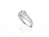 Witgouden ring met natuurlijk diamanten van 1.20 carat totaal - afbeelding 9 van  12