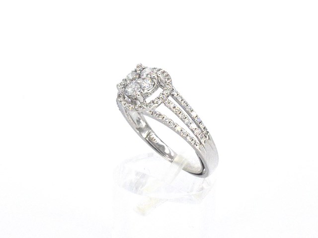 Witgouden ring met natuurlijk diamanten van 1.20 carat totaal - afbeelding 10 van  11