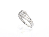 Witgouden ring met natuurlijk diamanten van 1.20 carat totaal - afbeelding 10 van  11