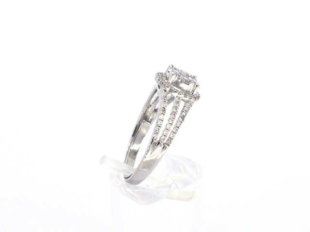 Witgouden ring met natuurlijk diamanten van 1.20 carat totaal - afbeelding 5 van  11